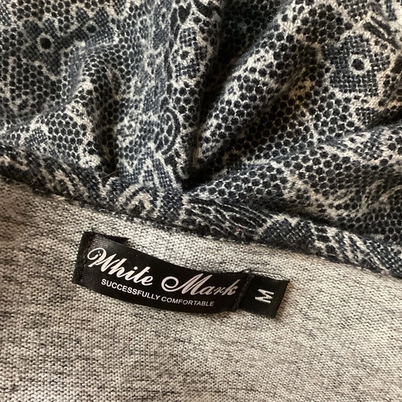 White Mark Blue Long Sleeve Sundress with Plunge Neckline MED 1306 - Picture 8 of 9